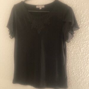 Black sheer blouse.